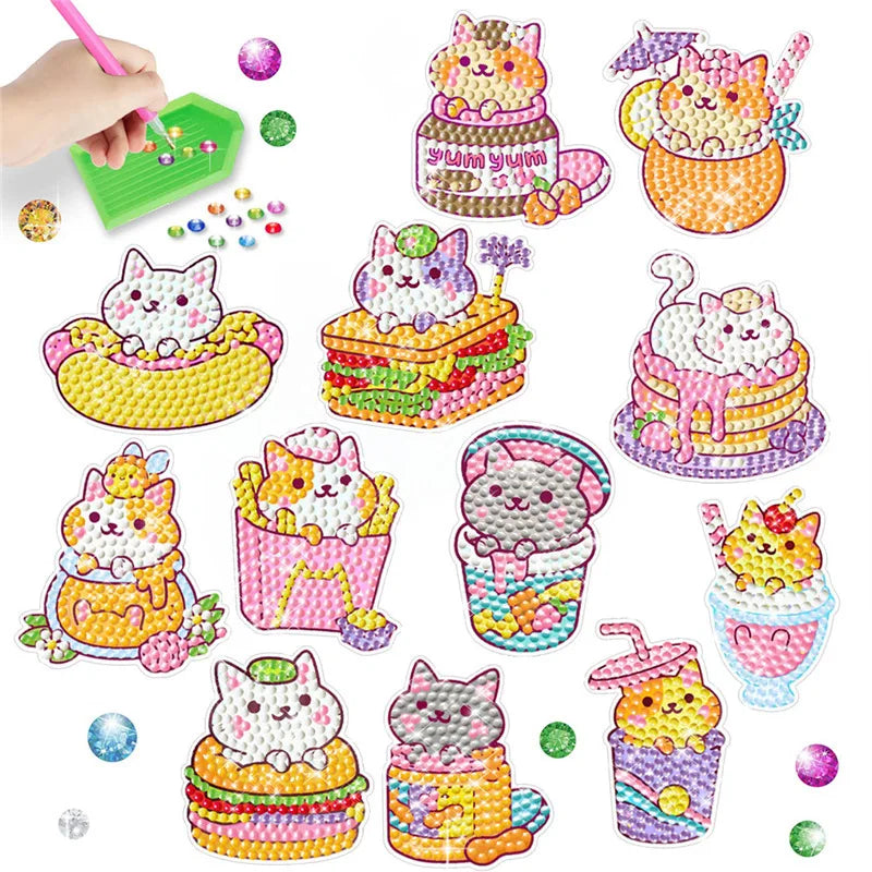 Diamond Sticker DIY Diamonds Art Diamonds Painting Stickers Cute Cartoon Pattern