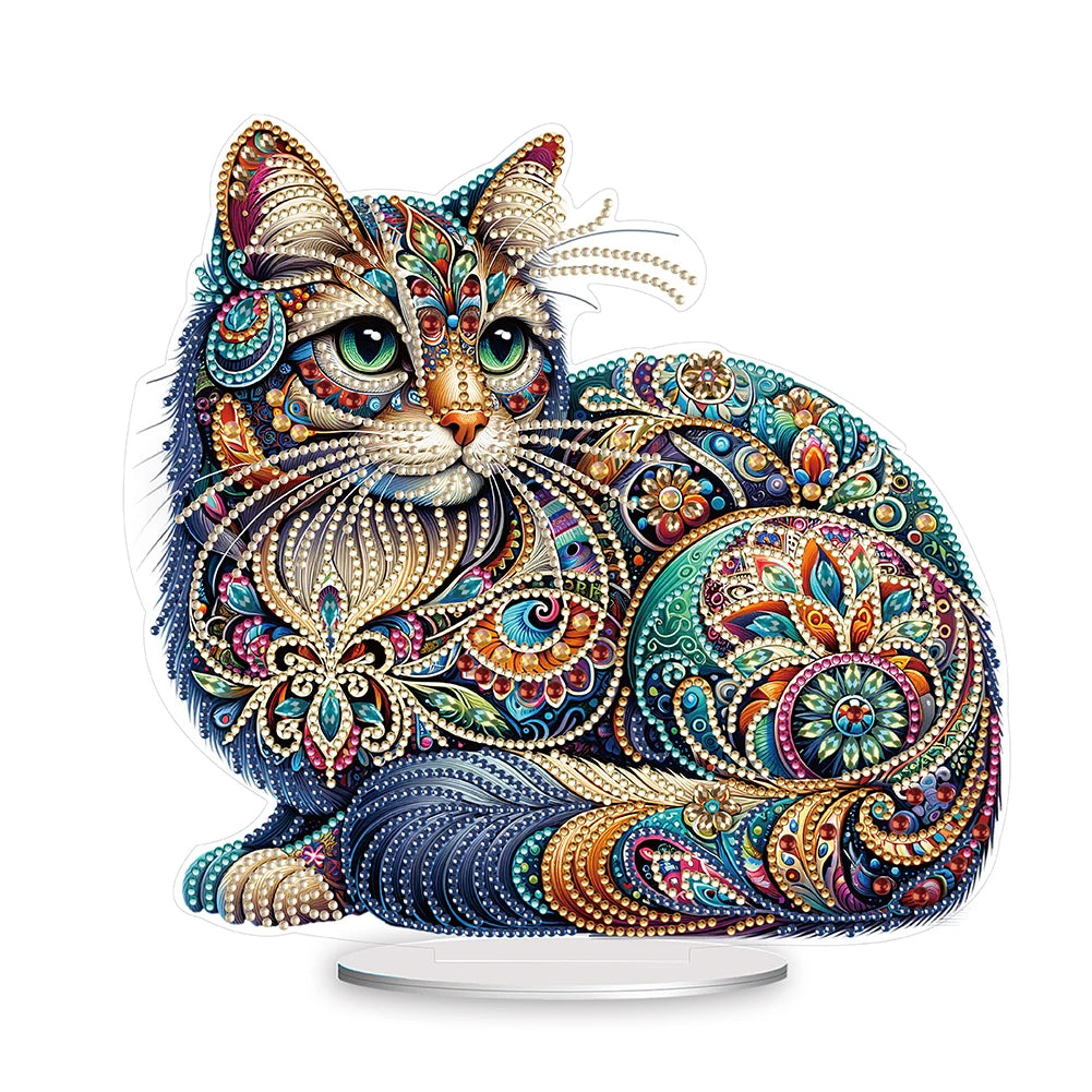Round+Special Shape Diamond Painting Tabletop Ornaments Kit Gorgeous Butterfly Desktop Diamond Art Kits for Office Desktop Decor