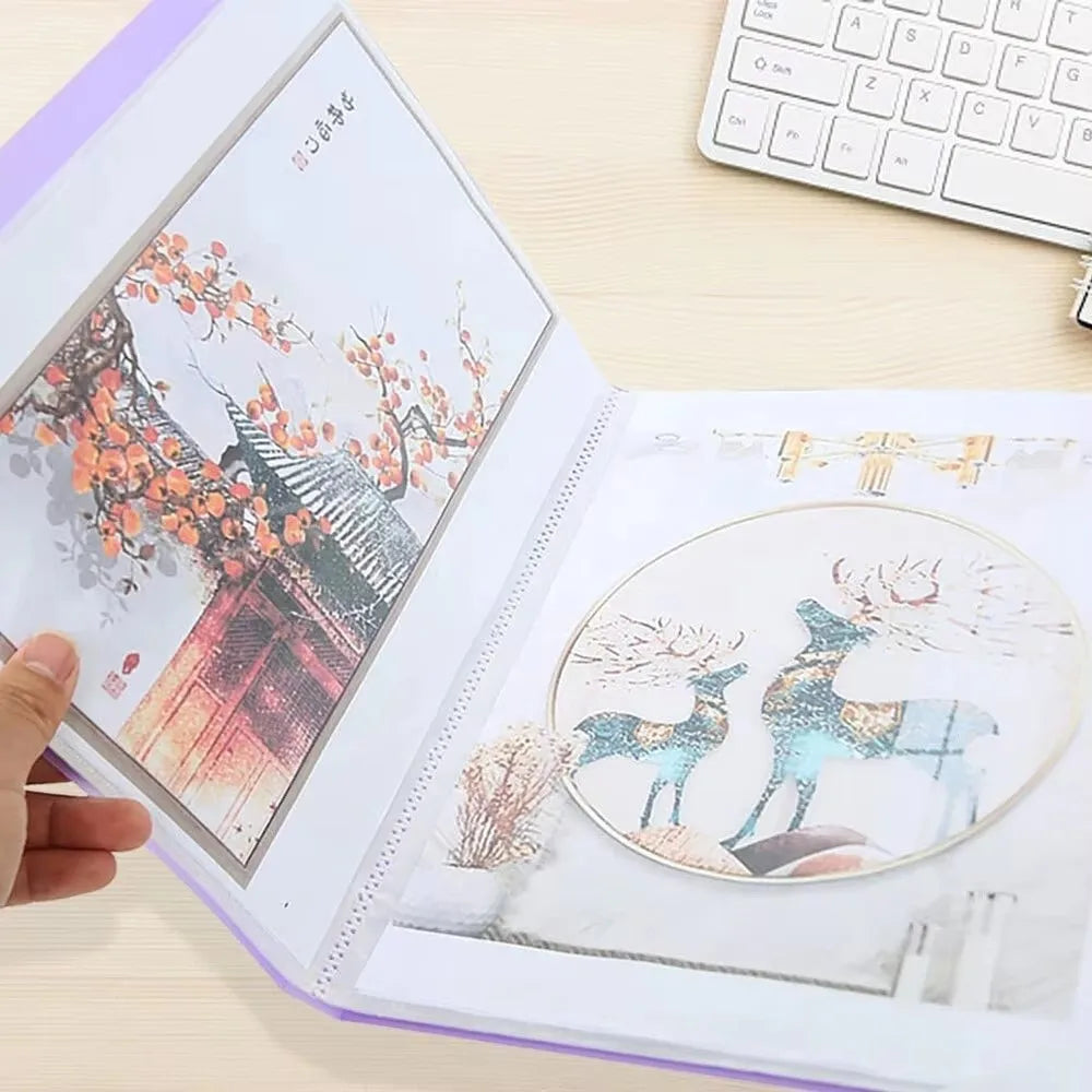 Transparent Diamond Painting Album Book Cover 30 Pages, 60 Pages Securely Stores And Displays Storage File Folder