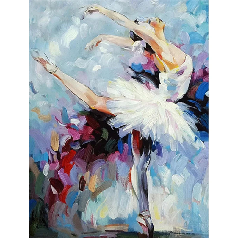 DIY Diamond Painting Ballet Woman, Rhinestone Kit 5D Portrait Picture Mosaic Handmade Art
