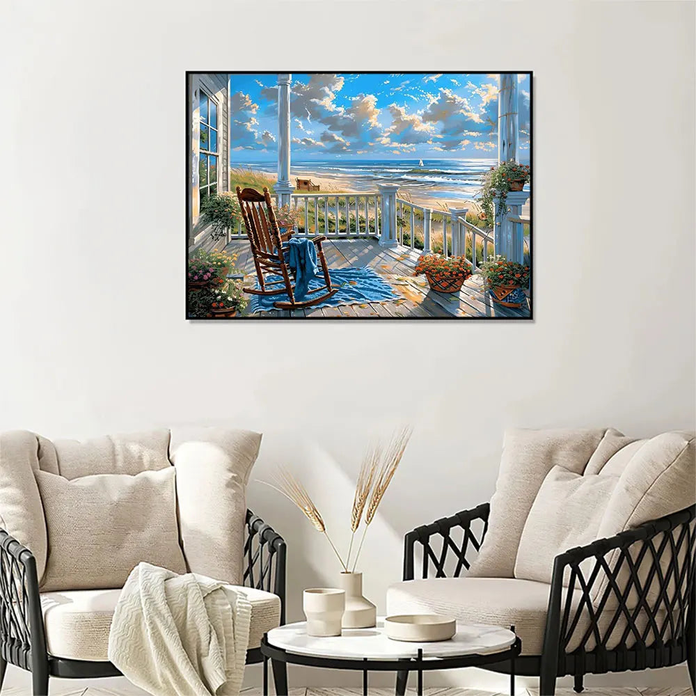 Full Square or Round DIY Diamond Painting Seaside Landscape