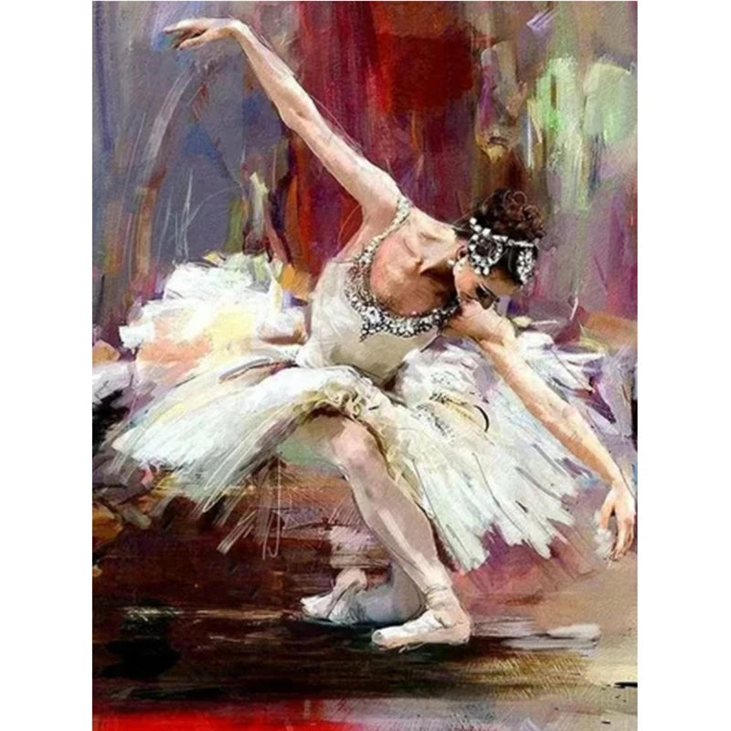 DIY Diamond Painting Ballet Woman, Rhinestone Kit 5D Portrait Picture Mosaic Handmade Art