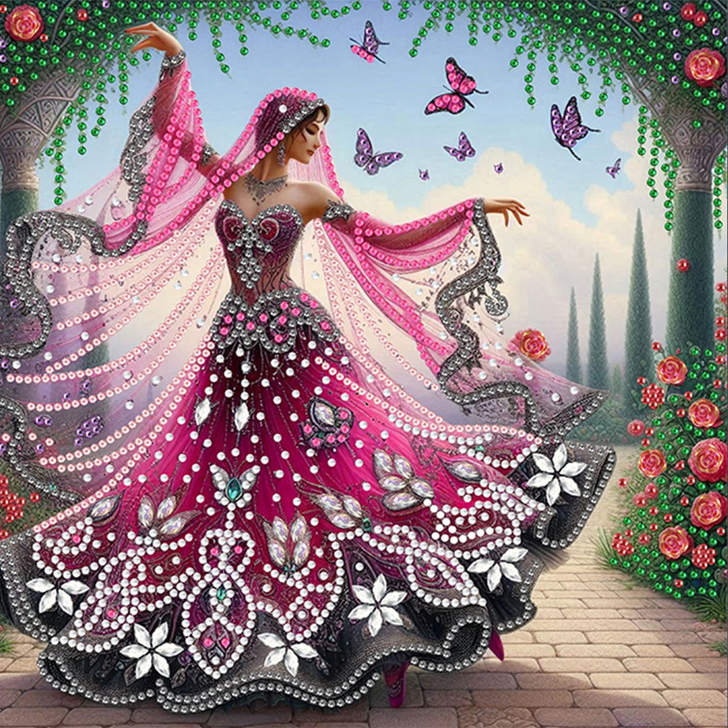 Beauty Diamond Art DIY Gem Art Diamond Painting Kits Crystal Rhinestones Diamond Painting 30x30cm