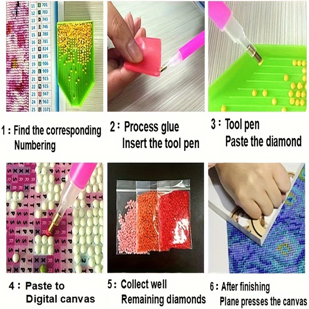 DIY Diamond Painting Highland Cow / Flower Pattern, Home Decoration Full Round