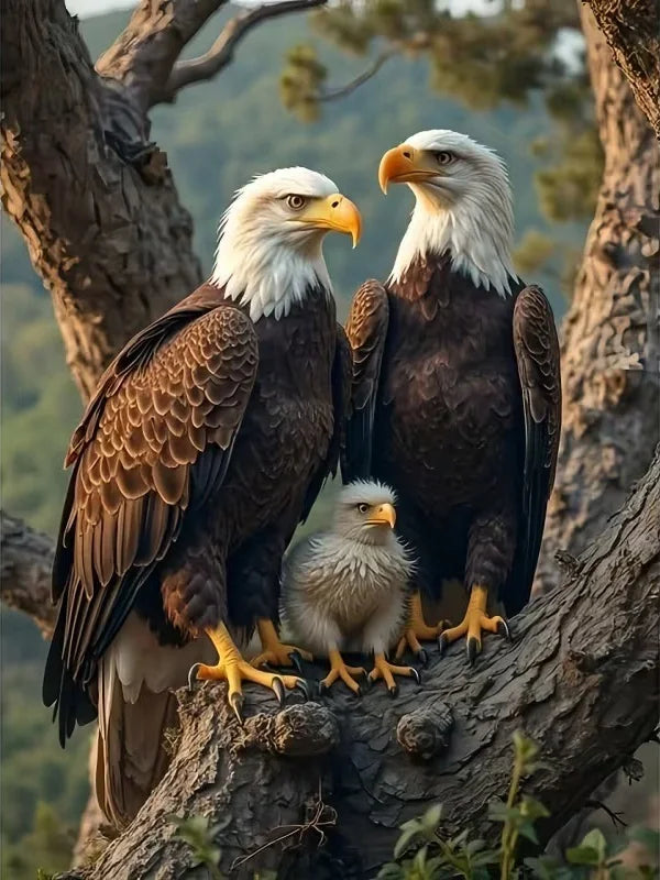 Momoart DIY Diamond Painting Paired Eagles Full Square / Round Drill