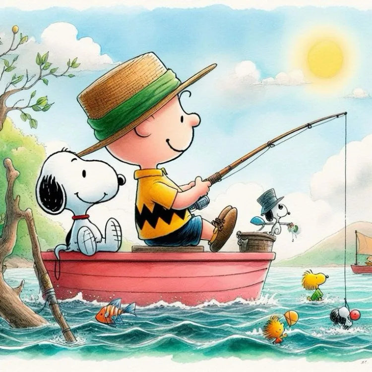 Cute Snoopy Peanuts DIY Diamond Art Painting Kits Full Round Drill