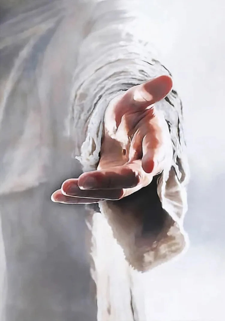 1 pc Frameless Diamond Painting, Jesus The Hand of God 5D Diamond Painting Mosaic Kits Home Decoration Wall