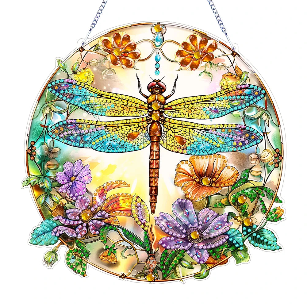 Double Sided Special Shaped Cute Animal Rhinestone Diamond Art Window Pendants, DIY Diamond Painting Hanging Ornament For Adults