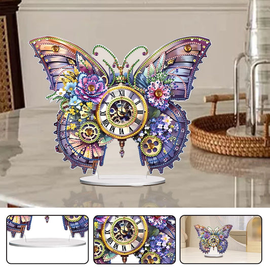 2D DIY Diamond Painting Clock, Handicraft Diamond Painting Clock Ornaments, Sparkling Crystal Diamond Clock, Creative Craft Project