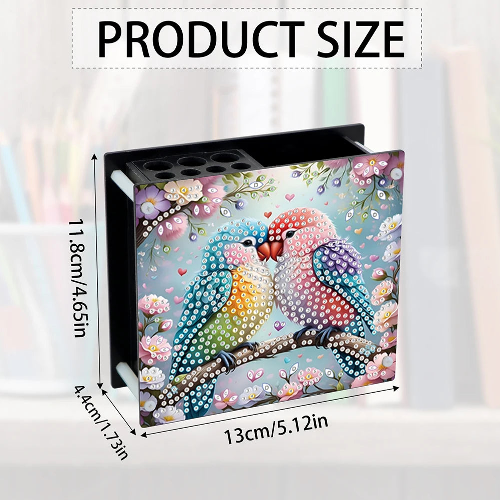Creative Acrylic Diamond Painting Pencil Holder DIY Kit for Unique Desk Organization and Stress Relief Fun