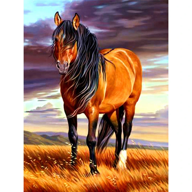 Yumeart DIY Diamonds Painting Horse Mosaic Full Square Drills