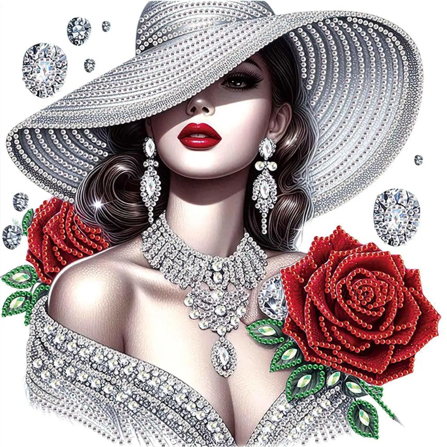 5D DIY Partial Special Shaped Drill Diamond Painting Kit Girls 30x30cm Unique Luster Painting and Resin Sequins