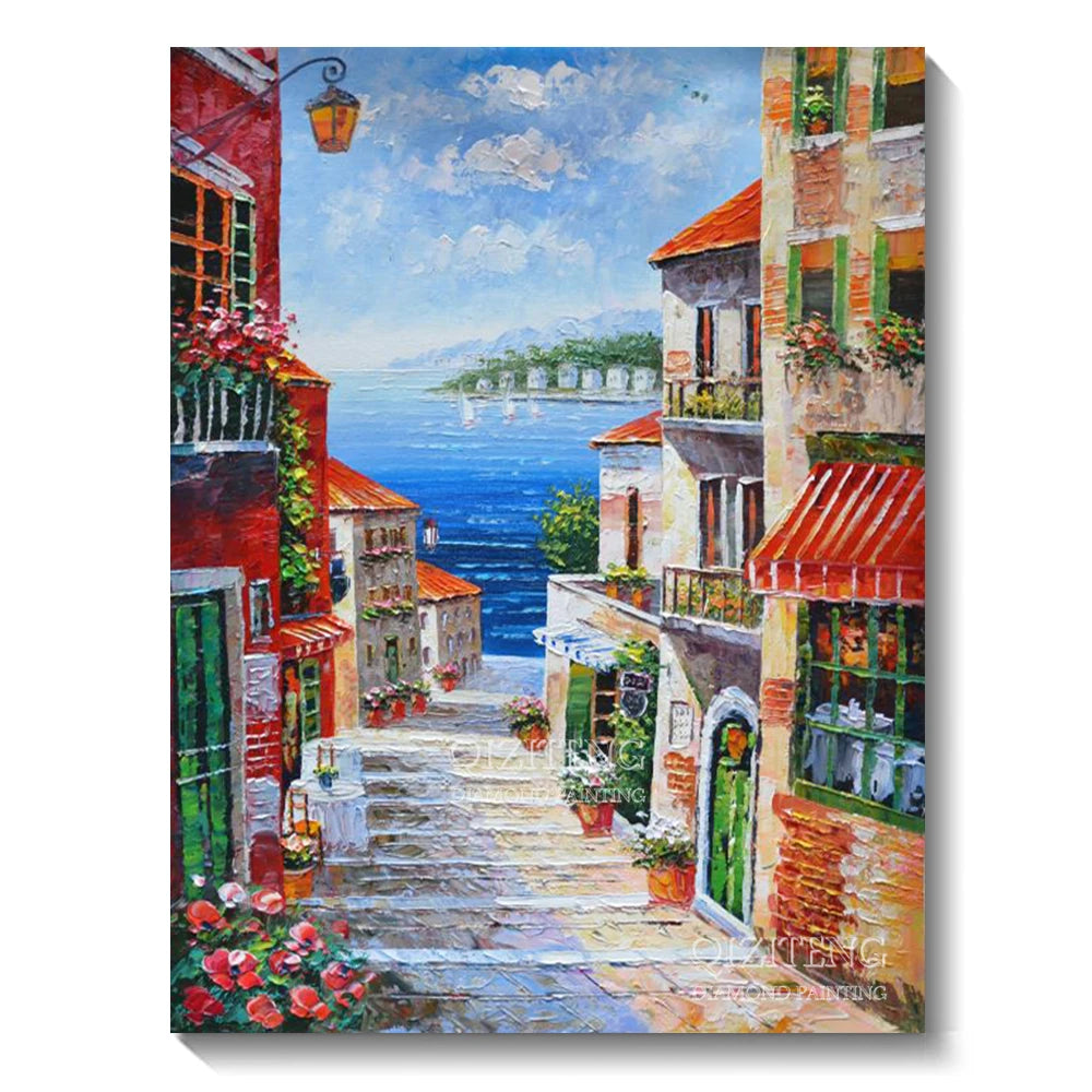 DIY 5D Diamond Painting Landscape Forest, Waterfalls, Scenic, Round Drill