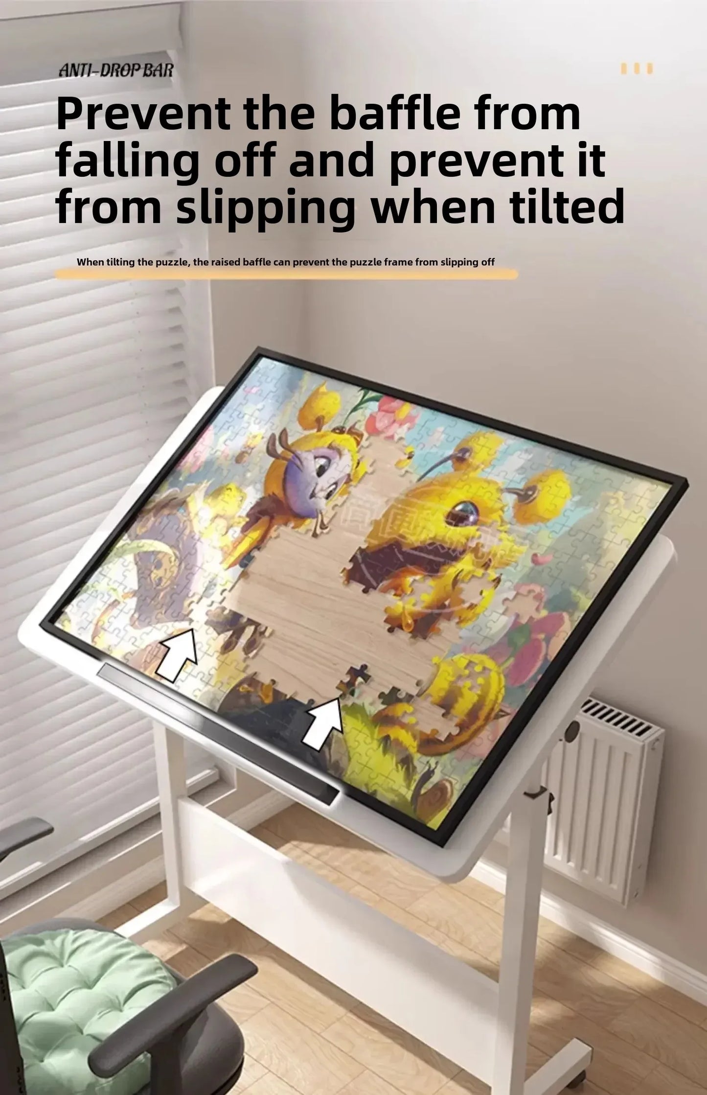 Foldable Lifting Puzzle Table Painting Special Work Table Bed Side Mobile Laptop Table Furniture Home Student Writing Desk