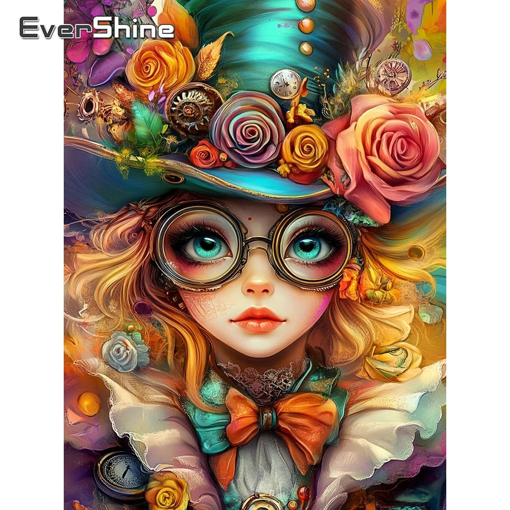 Evershine Full Square Diamond Mosaic Portrait Picture Girl 5D DIY Kit Diamond Painting