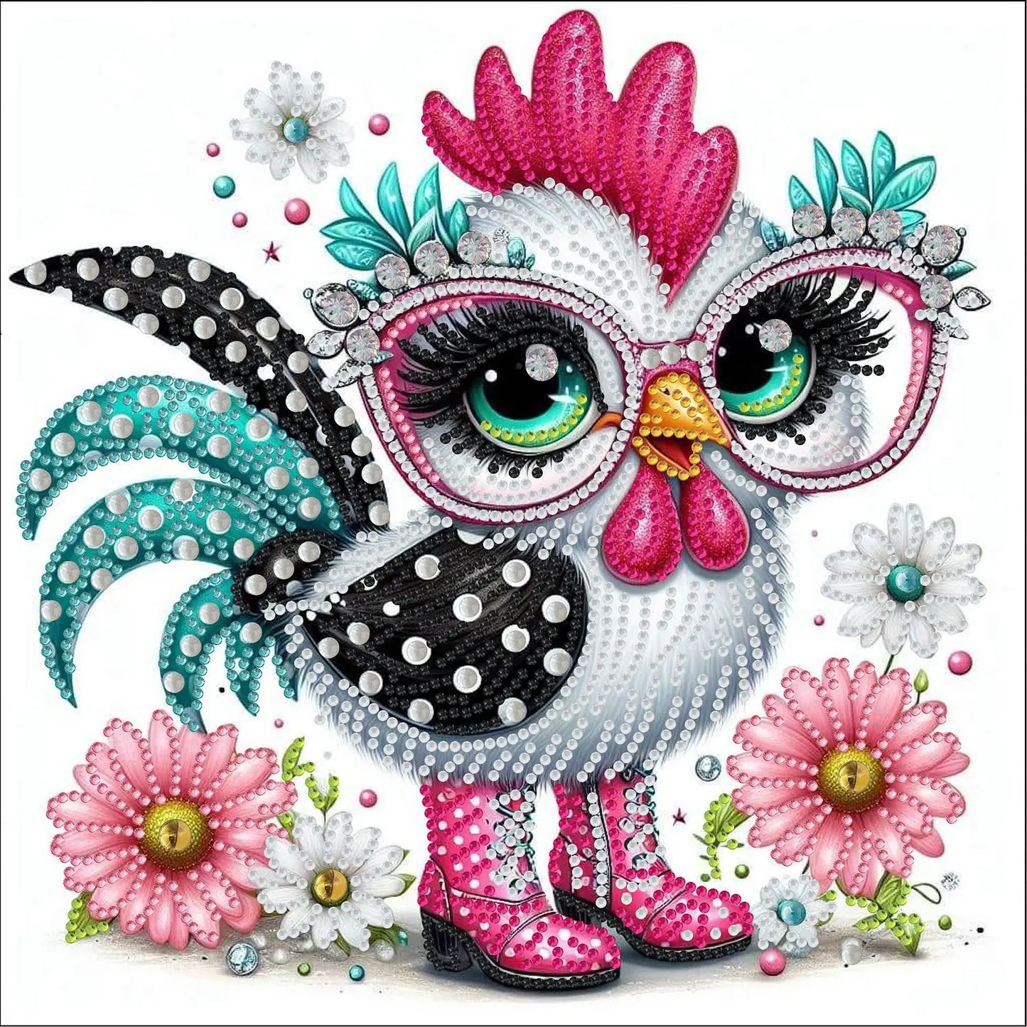 PhotoCustom Special Shape Diamond Painting Kits for Adults Special Shaped Crystal Rhinestones Diamond Art Painting for Home