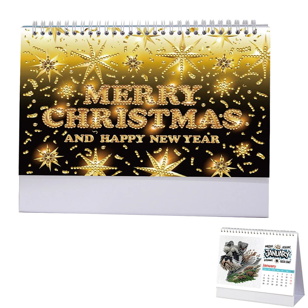 2026 Calendar Diamond Painting, Calendar Set With Irregular Shaped Diamonds Diamond Painting Kit DIY Diamond Art Desk Calendar