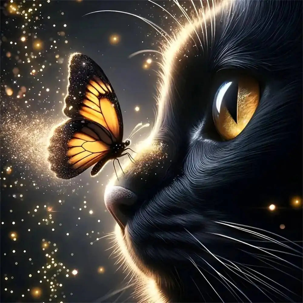 Evershine Diamond Black Cat & Butterfly DIY Full Square / Round Drill