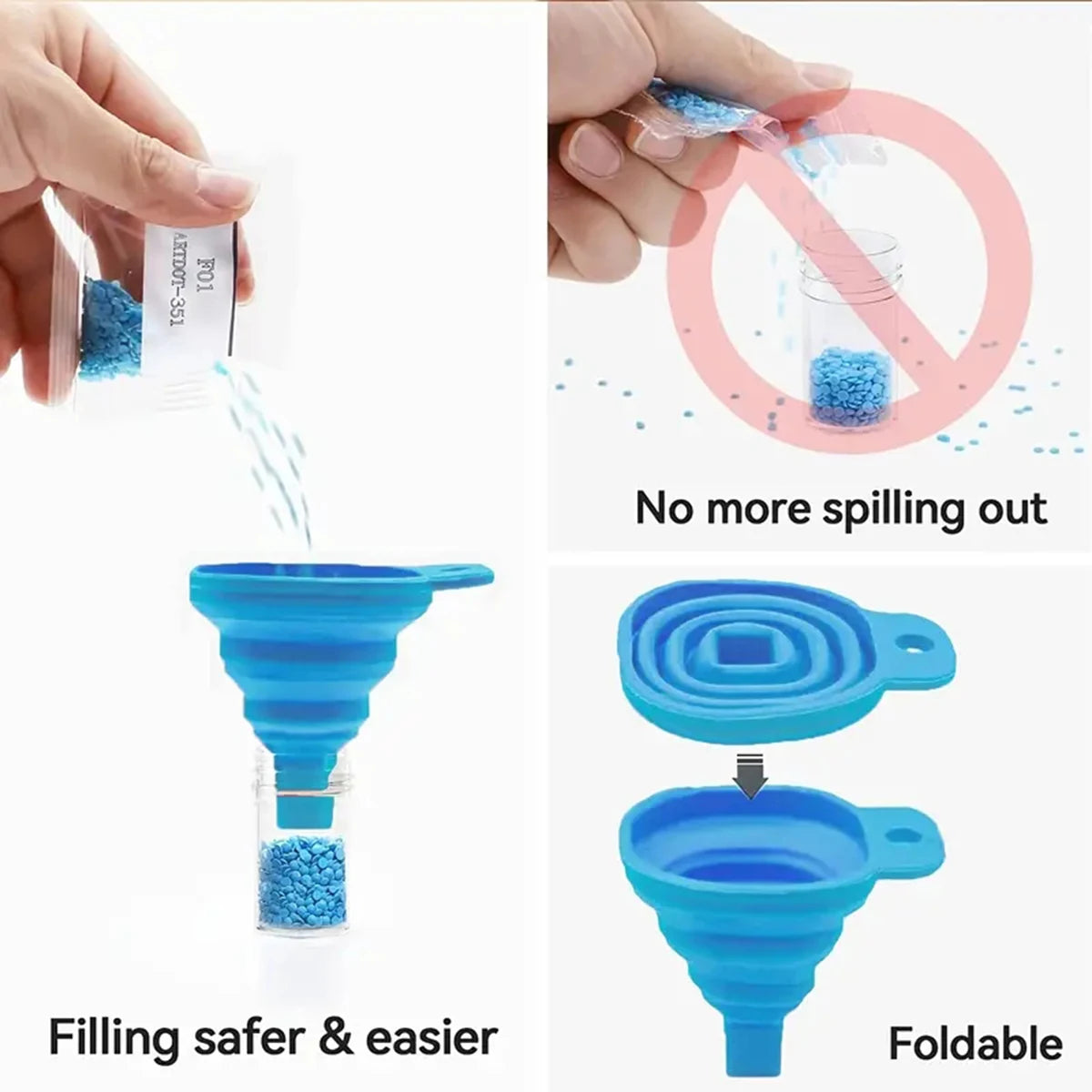 1PC DIY Diamond Painting Cross Stitch Funnel Drill Retractable Foldable Drill Tools Embroidery Daimond Mosaic