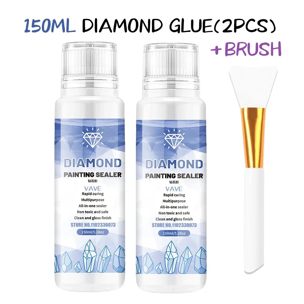 5d Diamond Painting Tools Glue Gel Permanent Hold Shine Effect Accessories