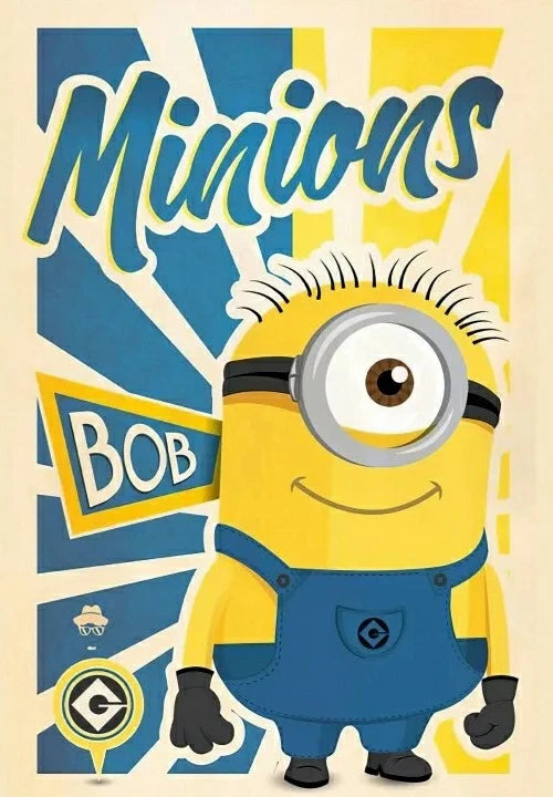 Cute Minions Cartoon DIY Diamond Painting Round Drill