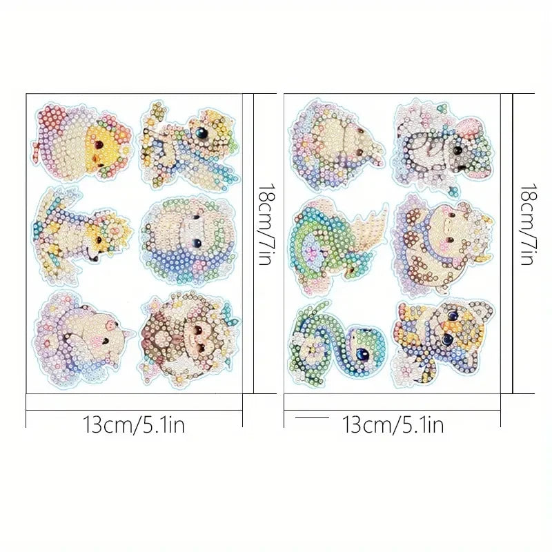 Diamond Sticker DIY Diamonds Art Diamonds Painting Stickers Cute Cartoon Pattern