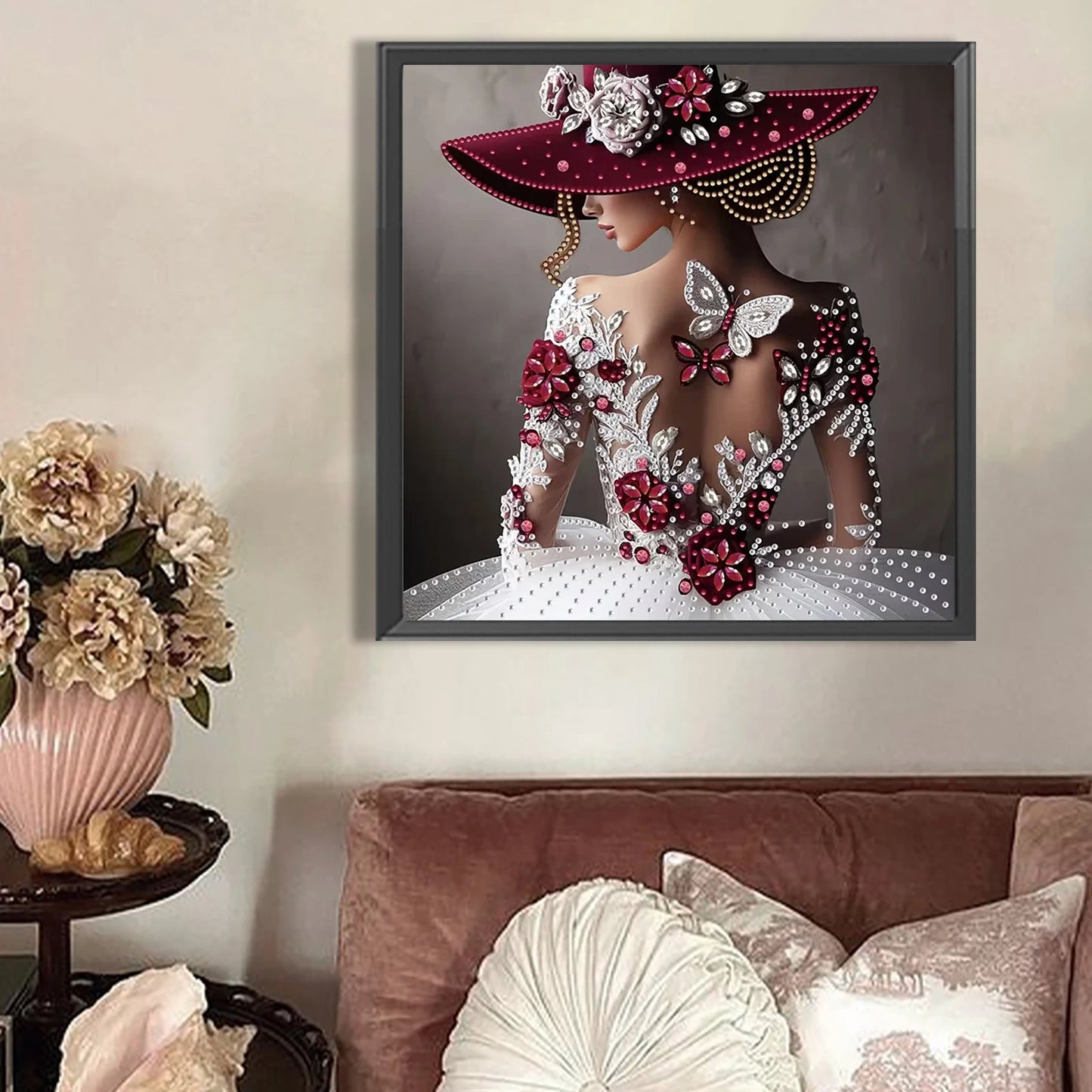 Lovely Lady Special Shaped 5D DIY Partial Drill Diamond Paintings