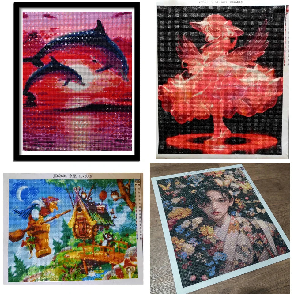 DIY Diamond Painting Beauty Girl Diamond Art Painting Full Square / Round Flower 5D