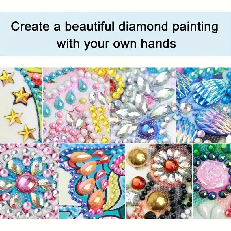5D DIY Diamond Painting Flower Kit Mandala Flower Decoration DIY Alien Diamond Mosaic Art Gift Crafts Wall Home Decoration