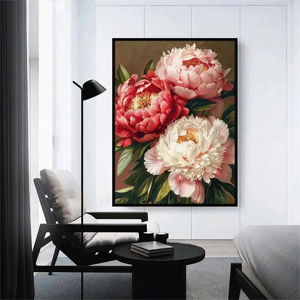 Momoart DIY Diamond Mosaic Peony Flower Full Square / Round Drills