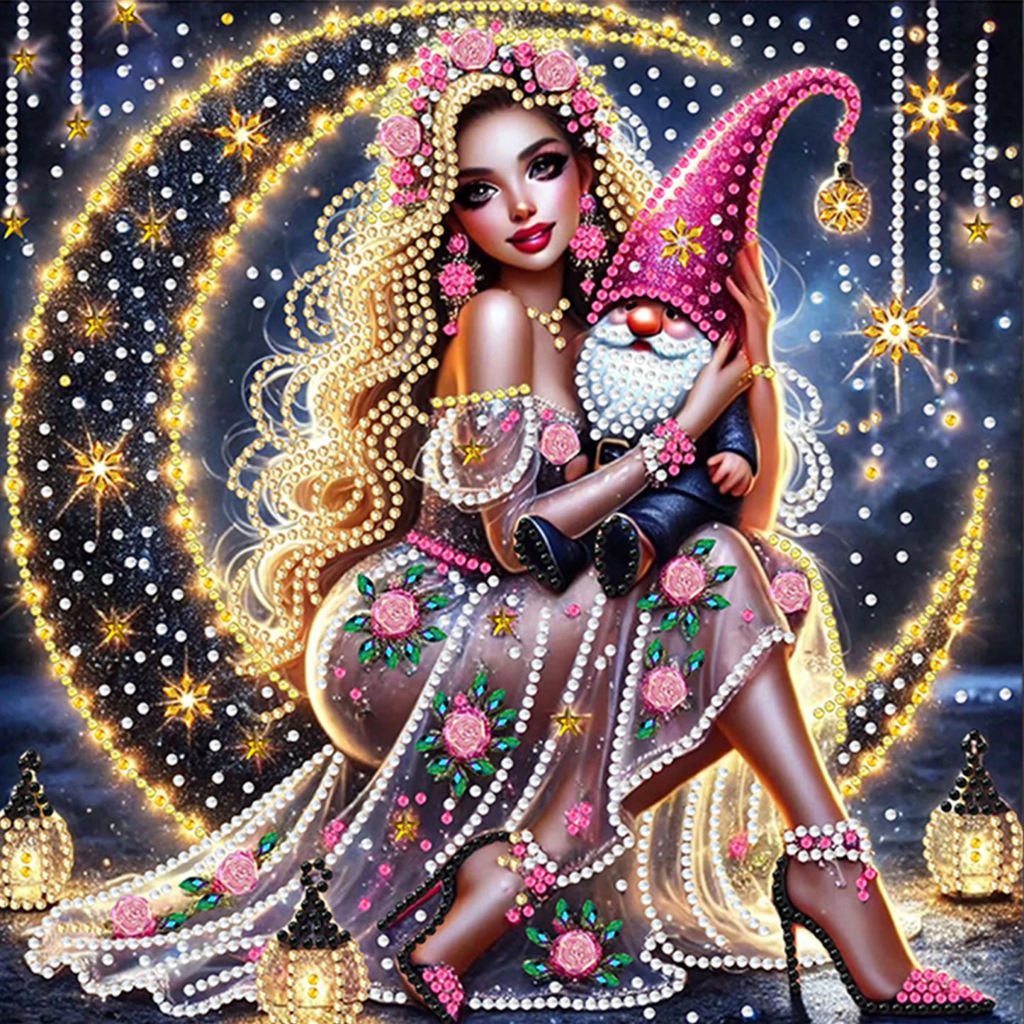 Beauty Diamond Art DIY Gem Art Diamond Painting Kits Crystal Rhinestones Diamond Painting 30x30cm
