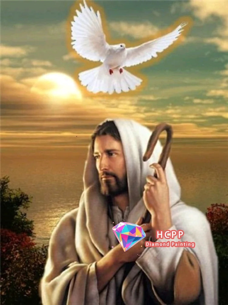 Jesus, Virgin Mary Diamond Painting Kit Square or Round Diamond 5D DIY Religious Mosaic