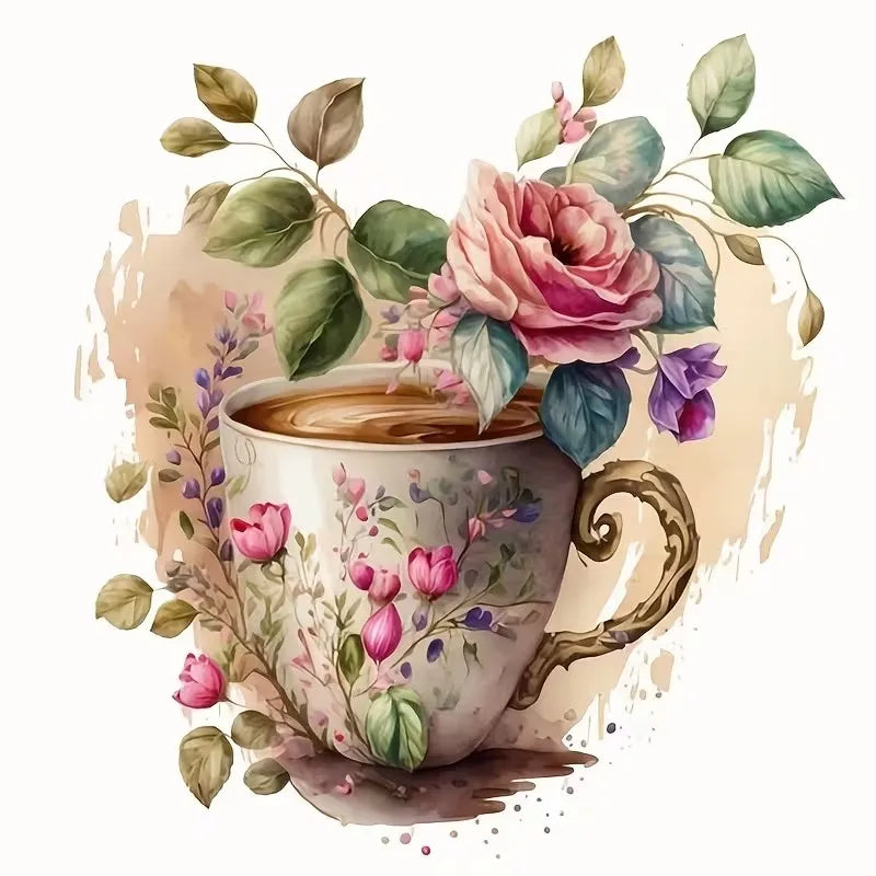 HUACAN 5D DIY Diamond Painting Peony Flowers Square / Round Full Drill