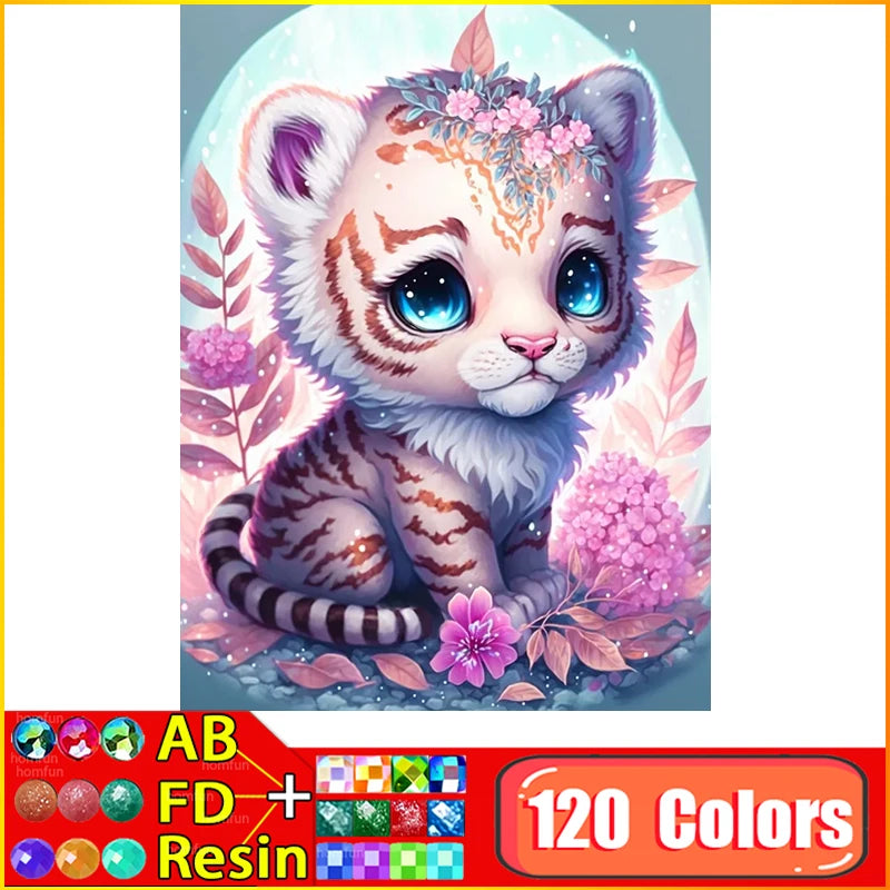 DIY Diamond Painting Kit "Animals" 5D Square/Round Drills