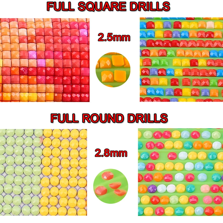 Mysterious Woman DIY Diamond Painting Kit,Full Square Round Acrylic Diamonds Mosaic Craft Art Set Home Decor Gift