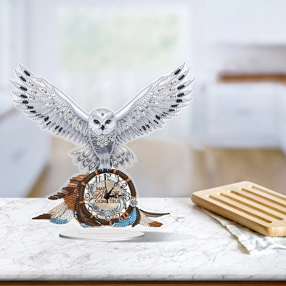 Acrylic Special Shaped Animal Flower, DIY Diamond Glitter Art Clock