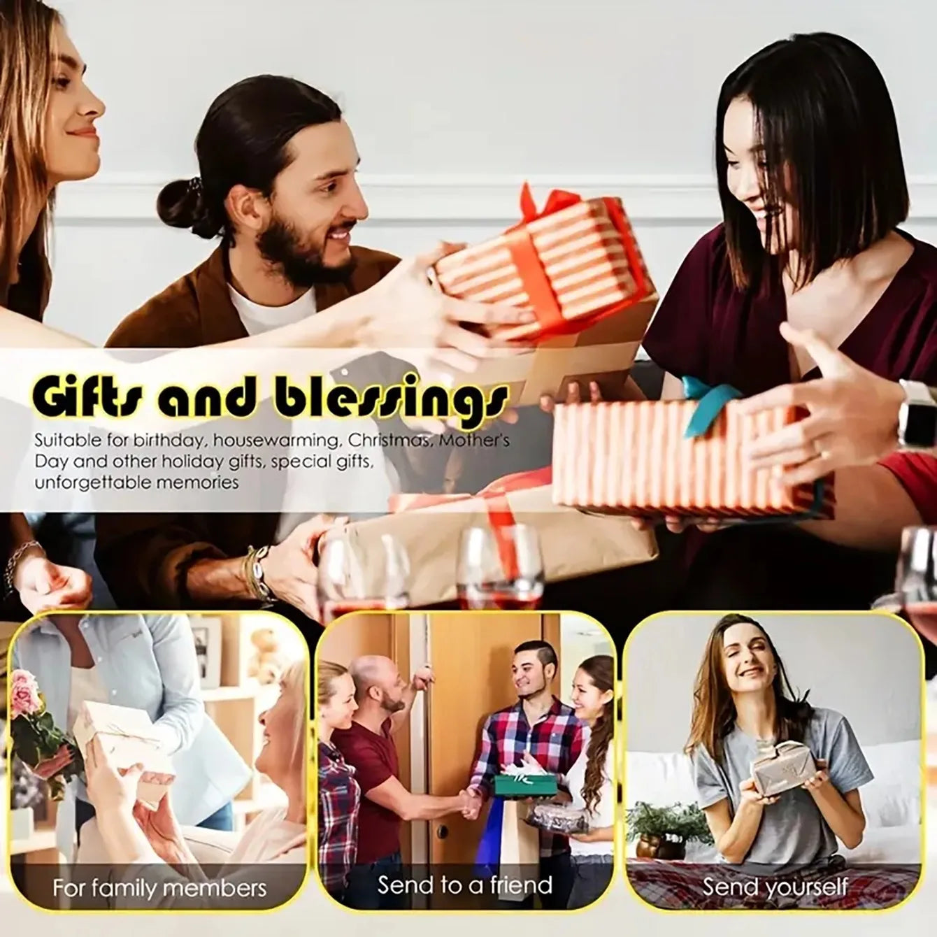 8-Piece Set of DIY Diamond Painting Coasters (With Holder)