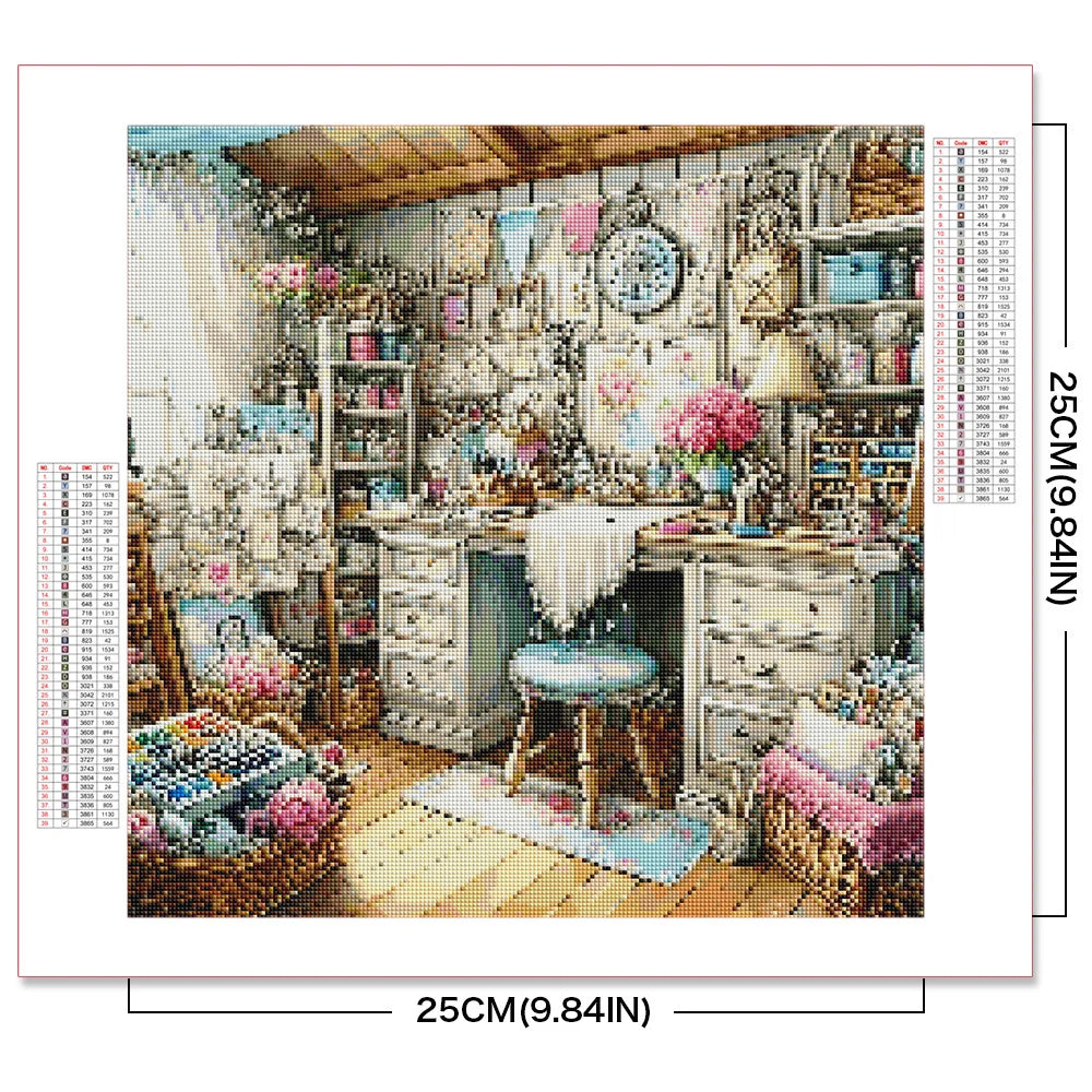 EverShine Flower Room Craft Supplies Full Square / Round Drill