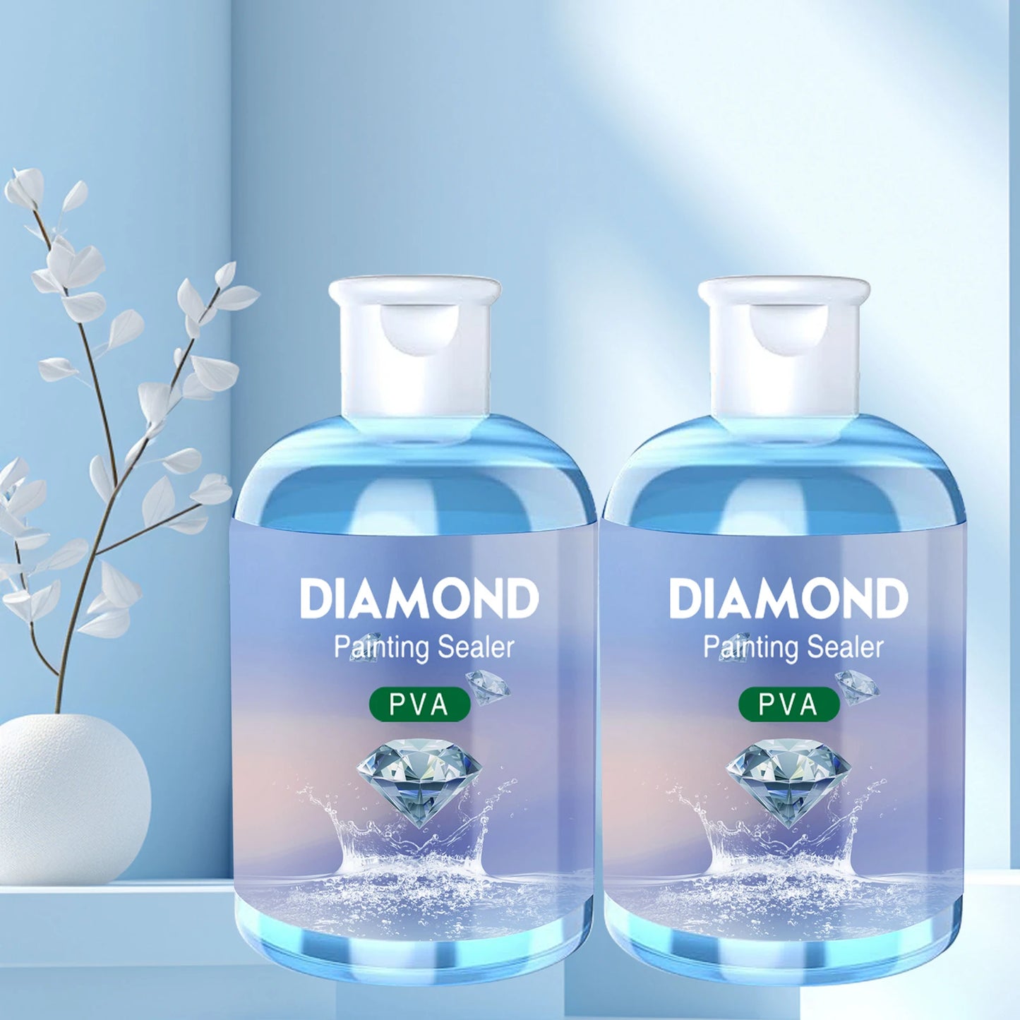 Diamond Painting Sealer Glue Kits 120ML With 3 Pcs Brushes Diamond Painting Glue Accessories And Tools