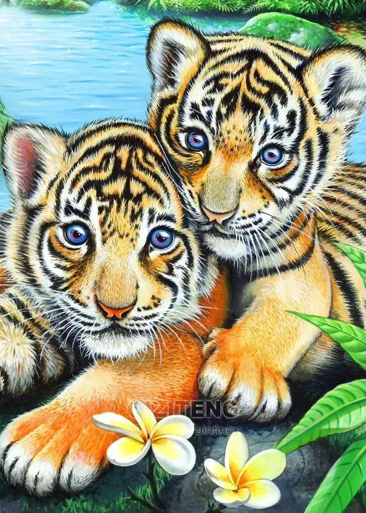 5D DIY Diamond Painting Tiger / Cheetah Full Square / Round Drill