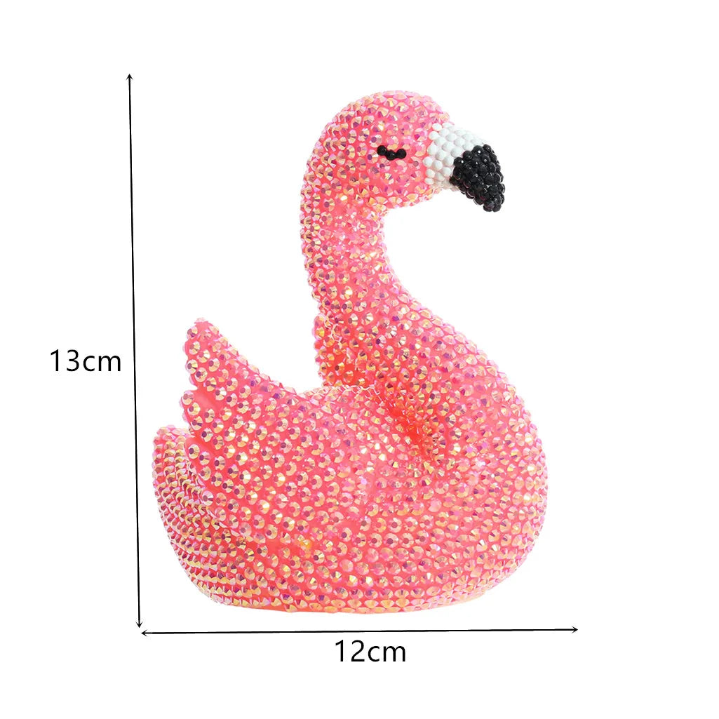 DIY Diamond Painting 5D Shaped Round Drill, Flamingos Bedroom Light