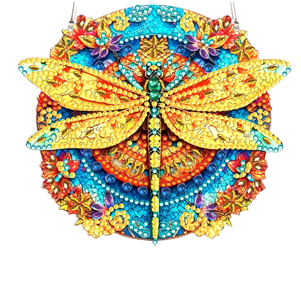 Acrylic Butterfly Single-Sided Diamond Painting Hanging Pendant Diamond Art Hanging Pendant 5D DIY Diamond Painting Dots Pendant