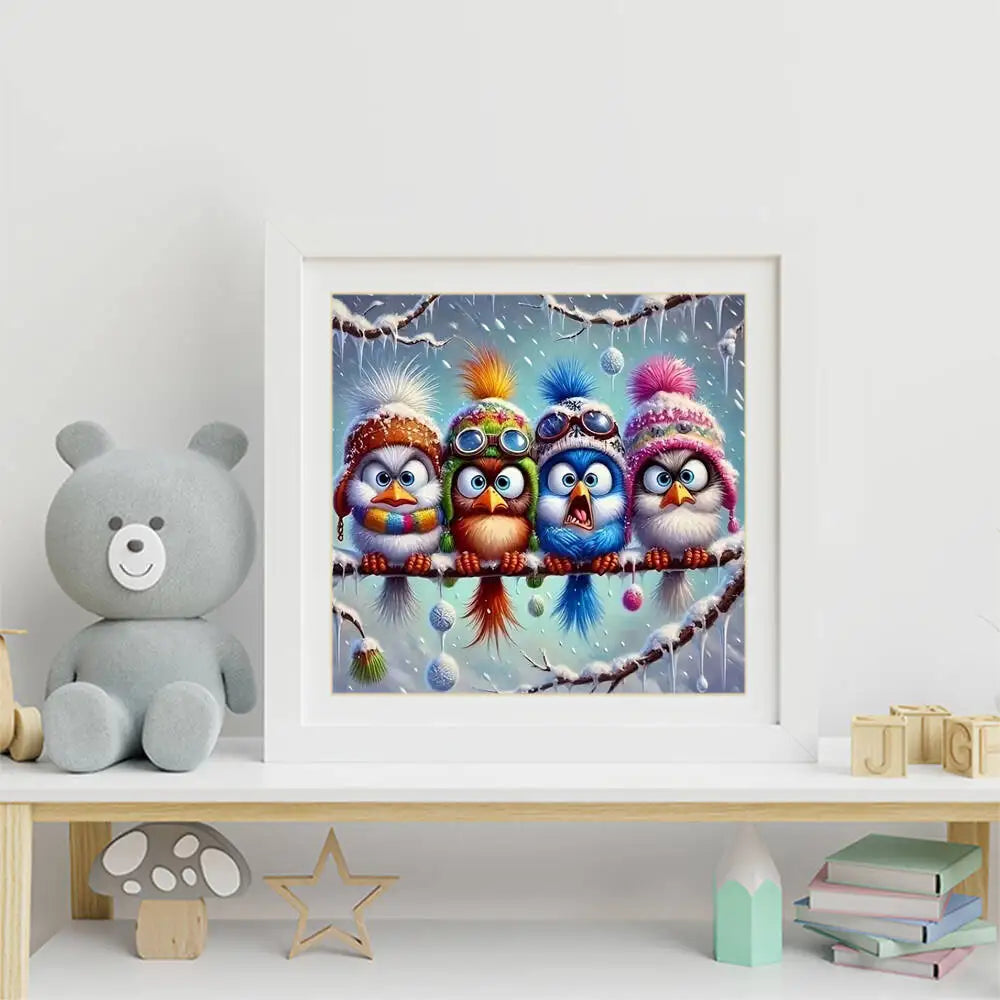 Momoart 5D DIY Diamond Painting Cartoon Birds Full Square / Round Drills