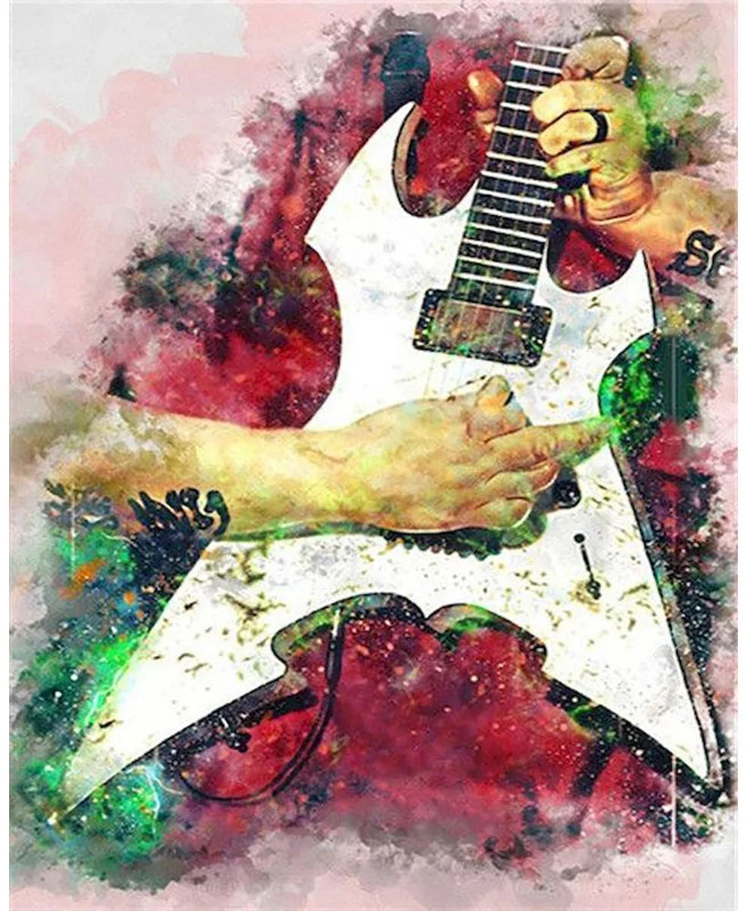 Guitar Full Round Diamond 5D DIY Painting