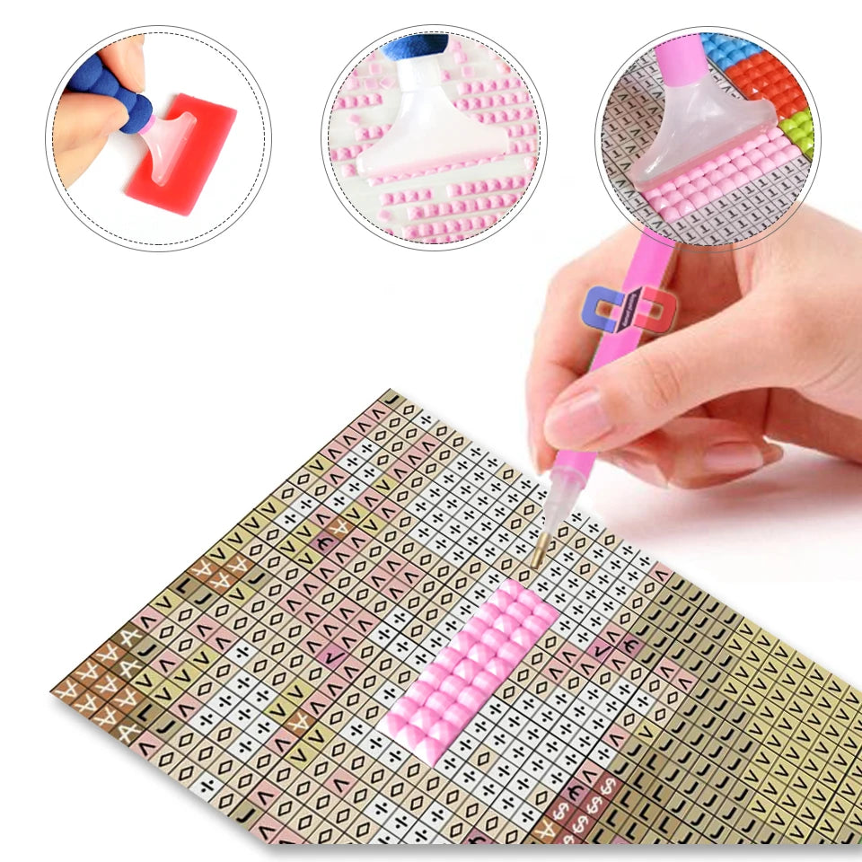 Dragonflies Flying and Flowers Full DIY Diamond Painting Square / Round Drills