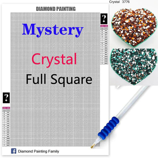 100% Crystal Mystery Full Square, DIY 5D Diamond Painting, AB Square 5D