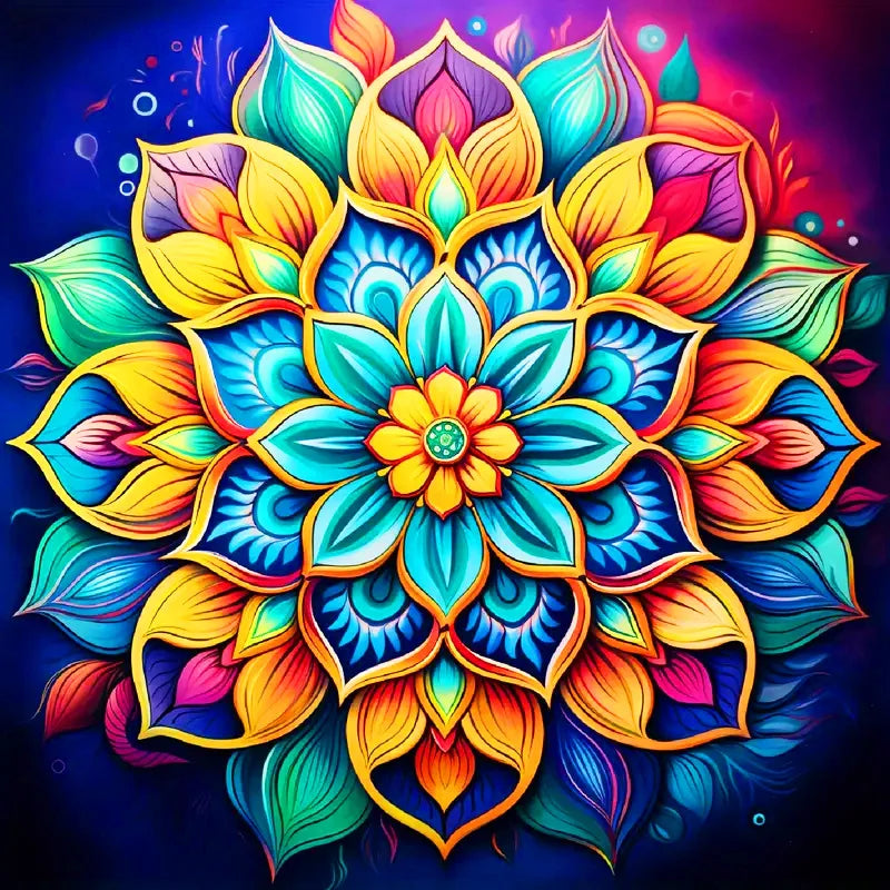 Huacan Full Diamond Painting Flower DIY 5d Diamond Mosaic Mandala Full Square / Round Drill