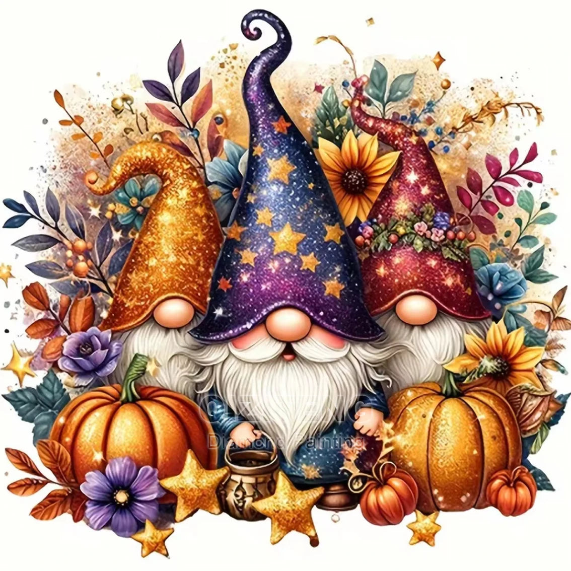 DIY Christmas Diamond Painting Gnome Full Diamond Mosaic Cartoon Elf Cross Stitch Set Art Festival Home Decoration Gift