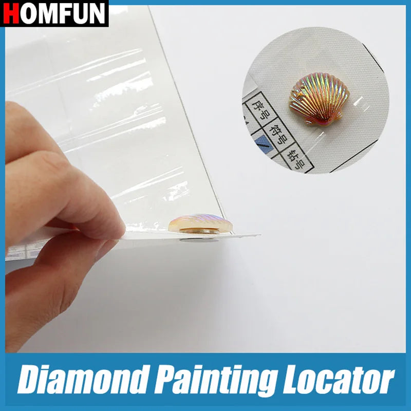HOMFUN 5D Diamond Painting Locator Magnet Holder Accessories Cover Minder for DIY Art Fixer Tools Random Color