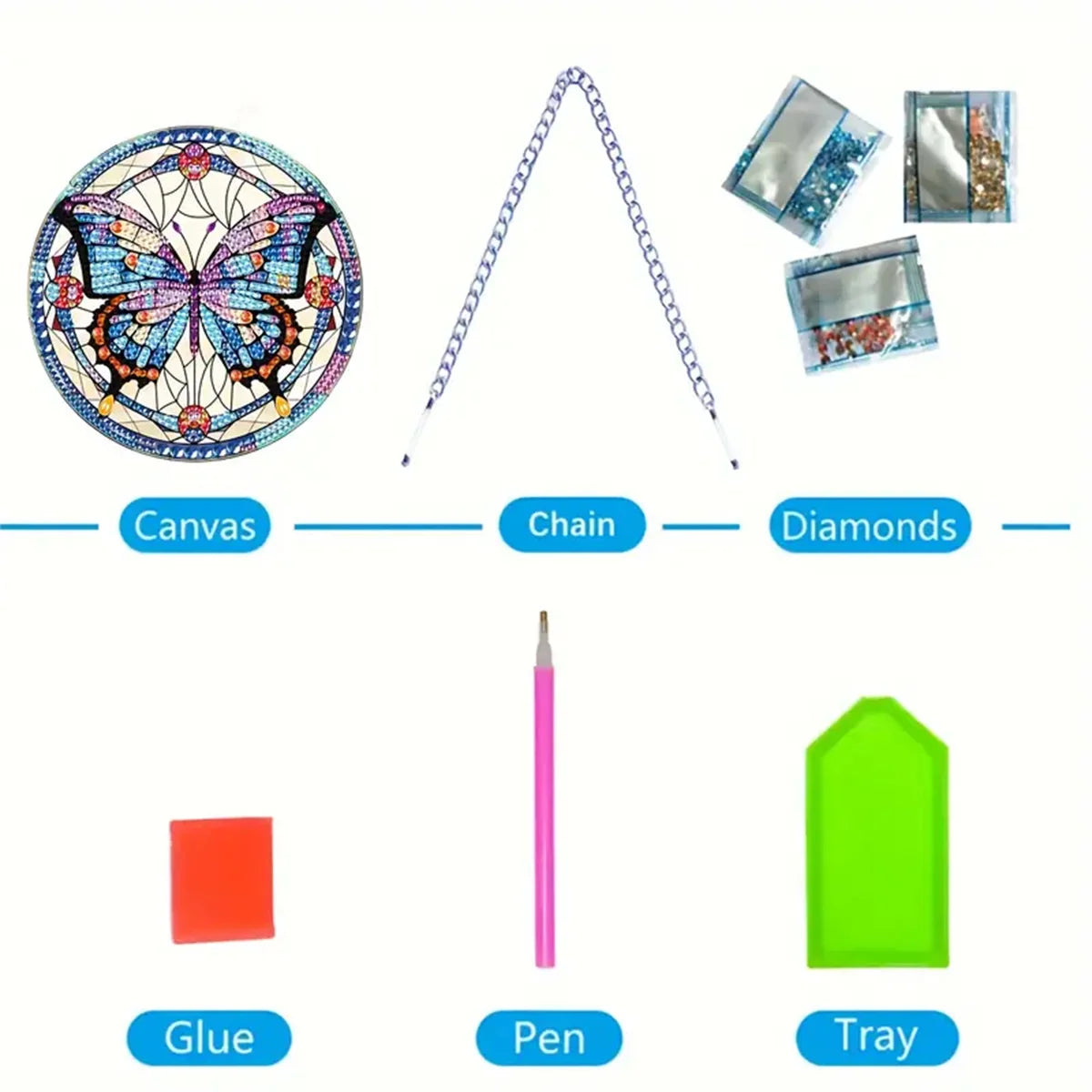 1pc/Set DIY Butterfly Diamond Painting Door Hanging Diamond Art Special Schapes